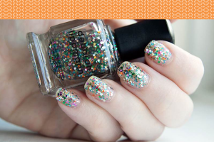 unhas glitter